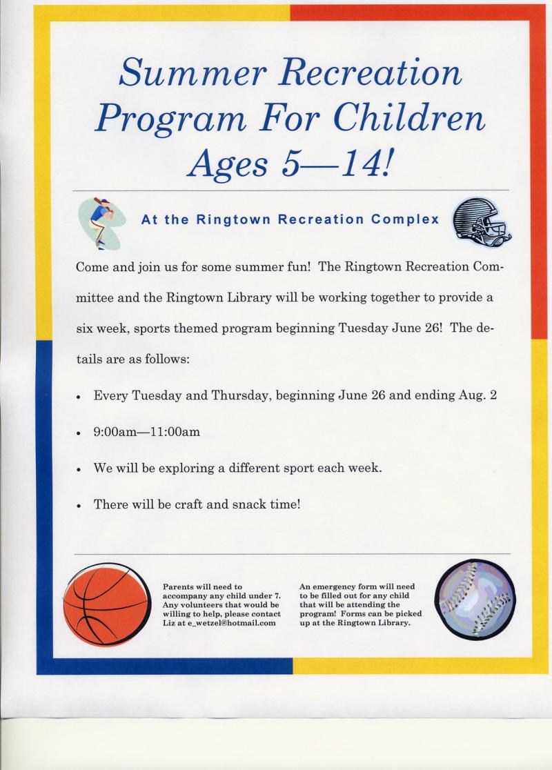 Summer Recreation Program 2012